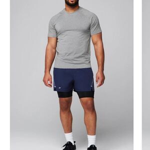 Fabletics Training Day Mid Gray Heather Athletic Tee Size XXL